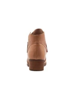 Zalen Dark Tan Leather Ankle Boots -Lynx Shoes Shop DF10764T30LE 3