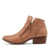 Zalen Dark Tan Leather Ankle Boots -Lynx Shoes Shop DF10764T30LE 4