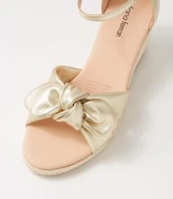 Jennalea Pale Gold Leather Rope Espadrilles 10 Jennalea Pale Gold Leather Rope Espadrilles -Lynx Shoes Shop DF11070F395G 5