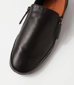 Ashli Black Leather Patent Flat Shoes -Lynx Shoes Shop DF11166B75GU 5