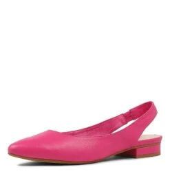 Dyani Fuchsia Leather Flat Shoes 8 Dyani Fuchsia Leather Flat Shoes -Lynx Shoes Shop DF11202P22LE 2