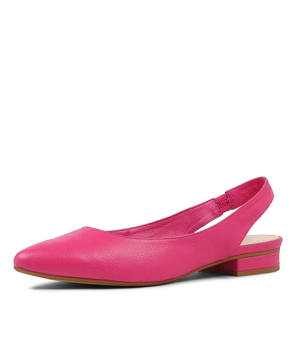 Dyani Fuchsia Leather Flat Shoes 4 Dyani Fuchsia Leather Flat Shoes - Image 2