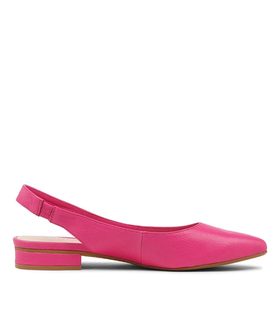 Dyani Fuchsia Leather Flat Shoes 6 Dyani Fuchsia Leather Flat Shoes - Image 4