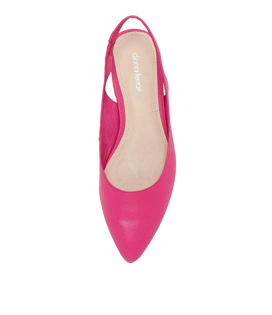 Dyani Fuchsia Leather Flat Shoes 7 Dyani Fuchsia Leather Flat Shoes - Image 5