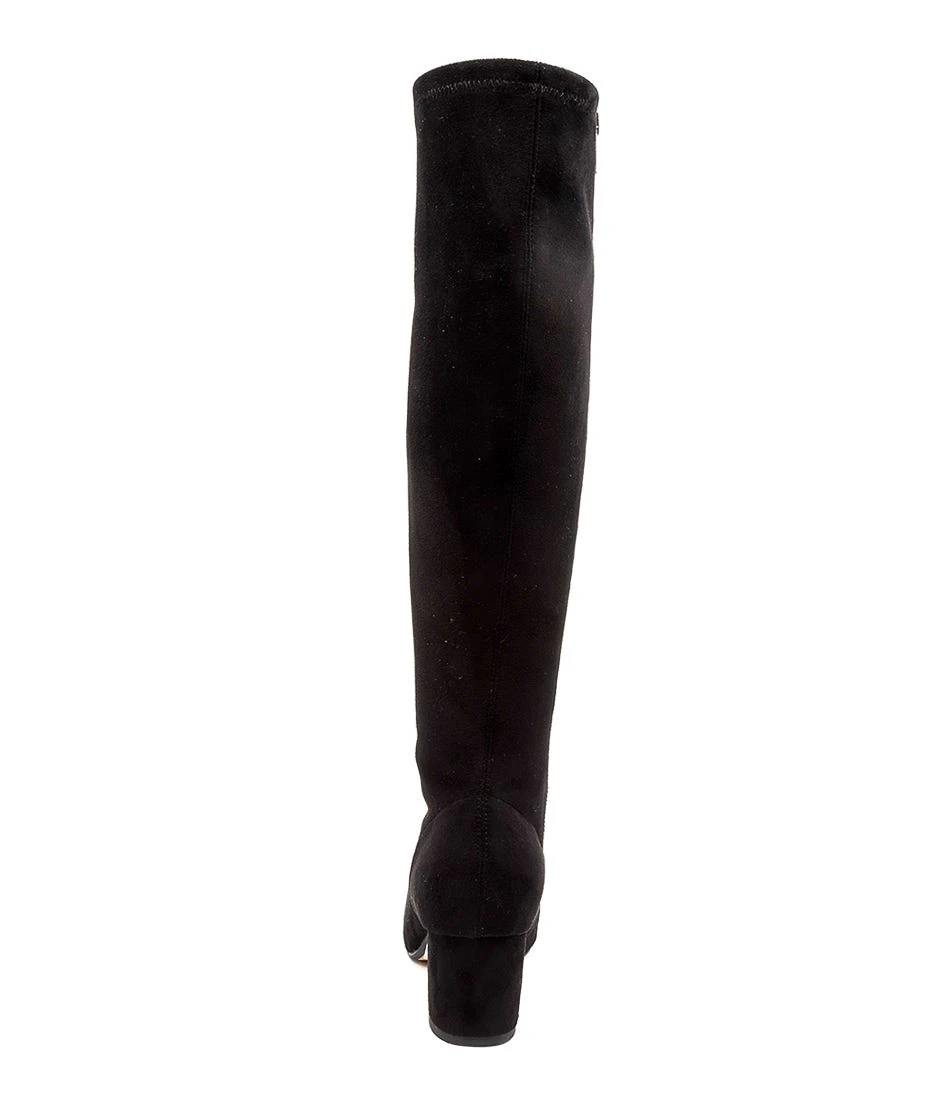 Irossi Black Mircosuede Knee High Boots 5 Irossi Black Mircosuede Knee High Boots - Image 3