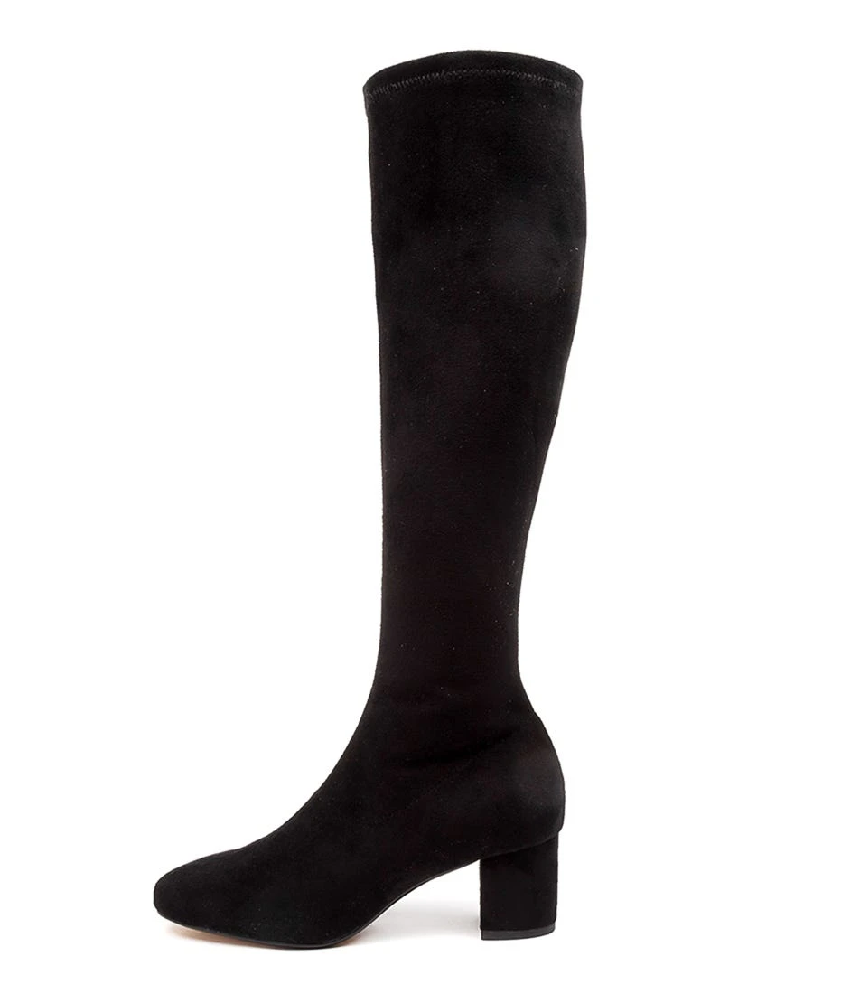 Irossi Black Mircosuede Knee High Boots 3 Irossi Black Mircosuede Knee High Boots