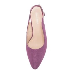 Lucine Fuchsia Metallic Suede Heels -Lynx Shoes Shop DF11239P23SU 6