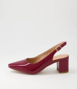 Lucine Cherry Patent Leather Heels