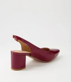 Lucine Cherry Patent Leather Heels -Lynx Shoes Shop DF11239R20PL 4