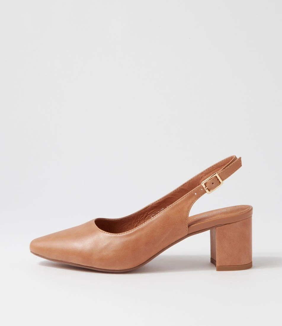 Lucine Tan Leather Heels 3 Lucine Tan Leather Heels
