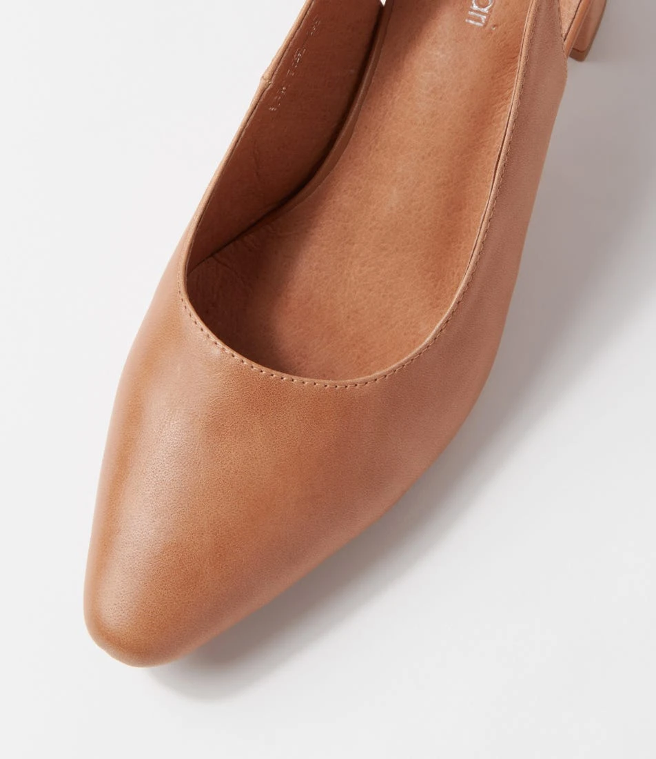 Lucine Tan Leather Heels 6 Lucine Tan Leather Heels - Image 4