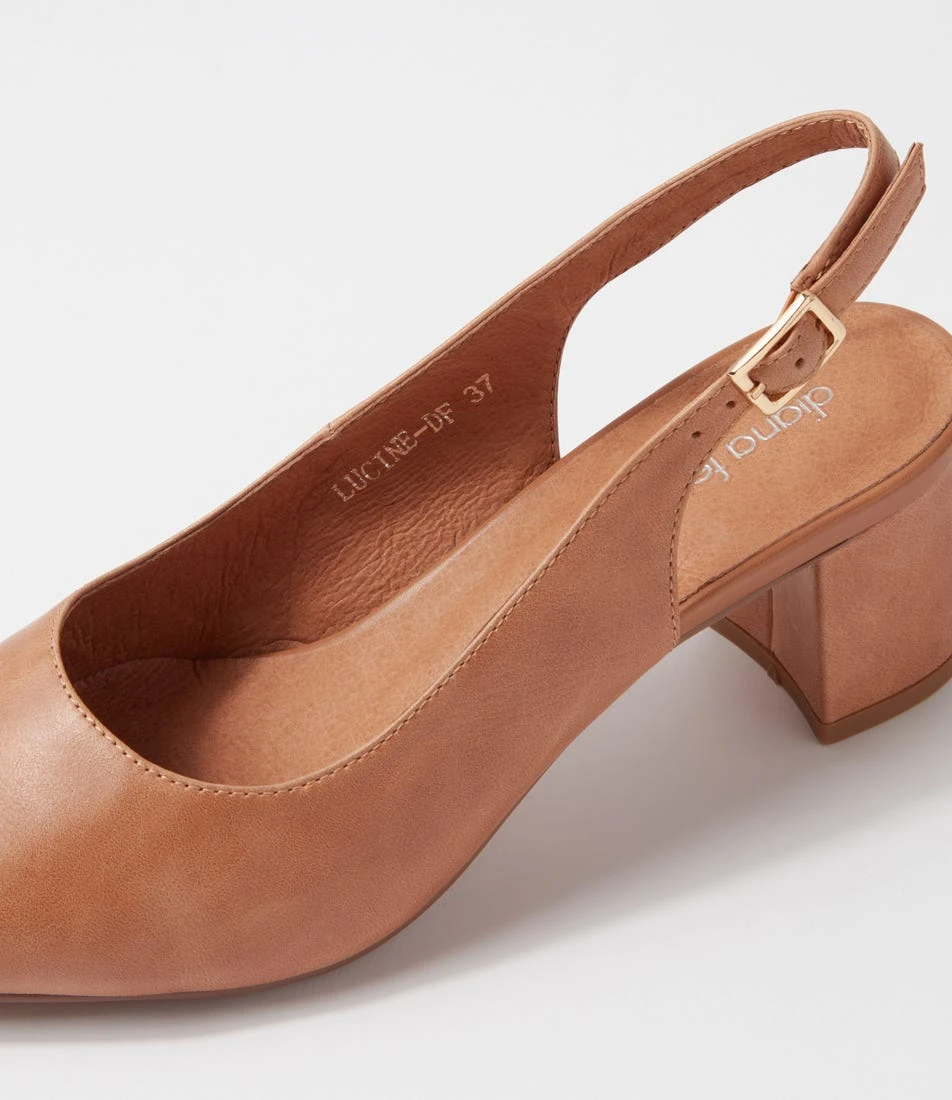 Lucine Tan Leather Heels 7 Lucine Tan Leather Heels - Image 5