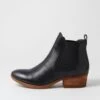 Zenna Black Natural Heel Leather Chelsea Boots -Lynx Shoes Shop DF11279BBLLE 2