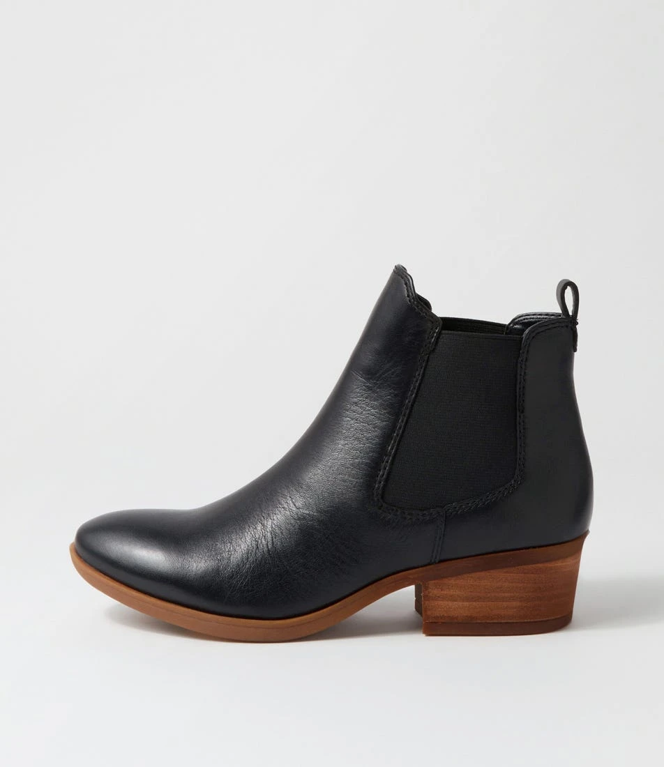 Zenna Black Natural Heel Leather Chelsea Boots 3 Zenna Black Natural Heel Leather Chelsea Boots