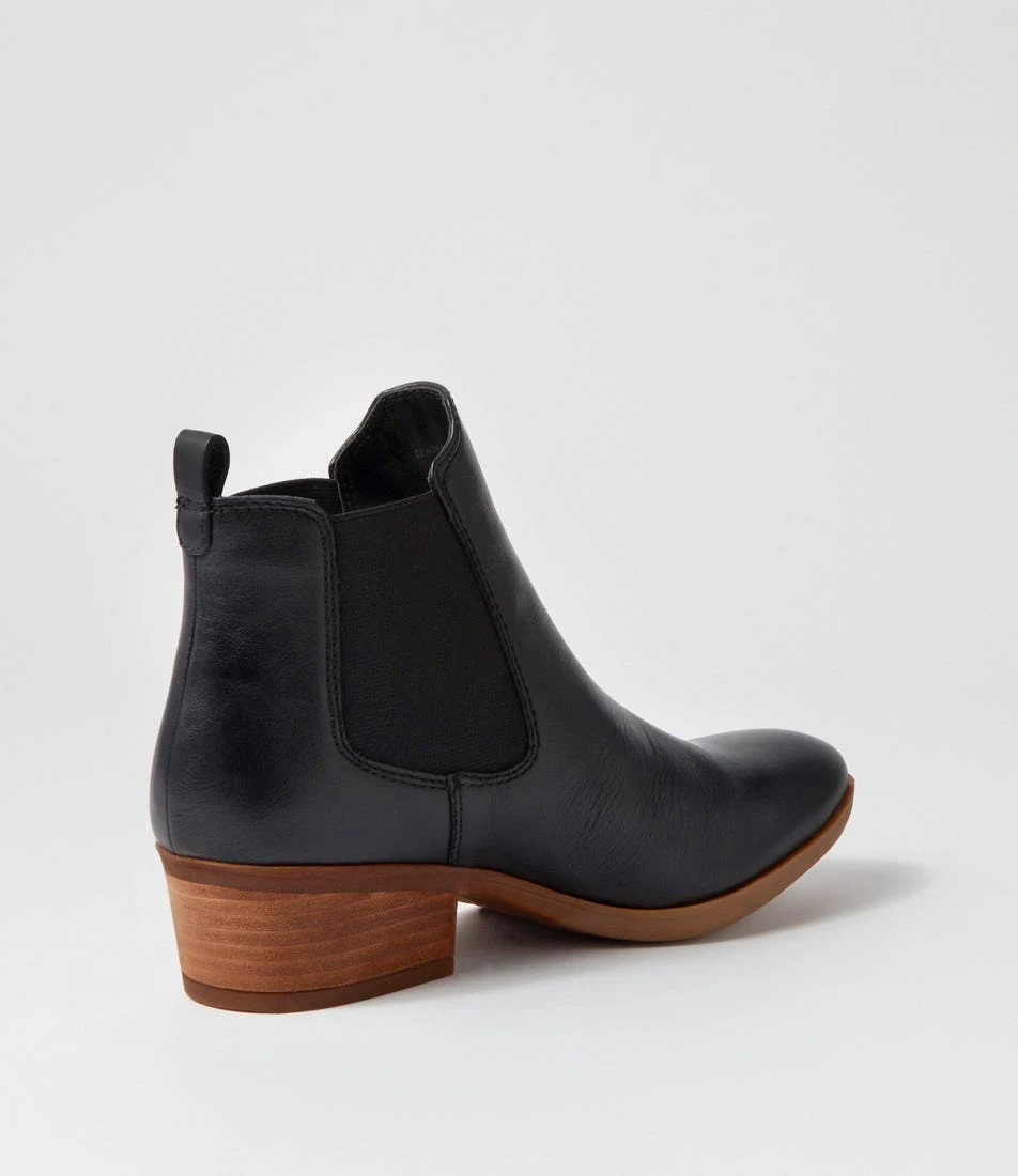 Zenna Black Natural Heel Leather Chelsea Boots 5 Zenna Black Natural Heel Leather Chelsea Boots - Image 3