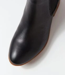 Zenna Black Natural Heel Leather Chelsea Boots 10 Zenna Black Natural Heel Leather Chelsea Boots -Lynx Shoes Shop DF11279BBLLE 5
