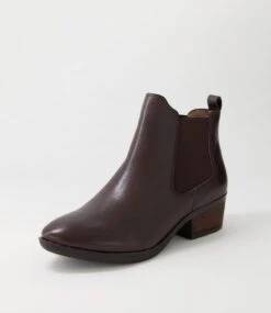 Zenna Choc Leather Chelsea Boots -Lynx Shoes Shop DF11279E91LE 3