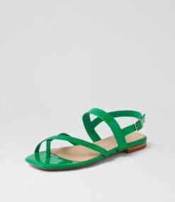 Anord Emerald Patent Leather Sandals -Lynx Shoes Shop DF11357H15PL 3