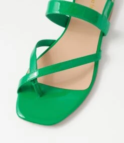Anord Emerald Patent Leather Sandals -Lynx Shoes Shop DF11357H15PL 5