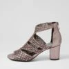 Callme Pewter Lizard Leather Sandals -Lynx Shoes Shop DF11368M3995 2