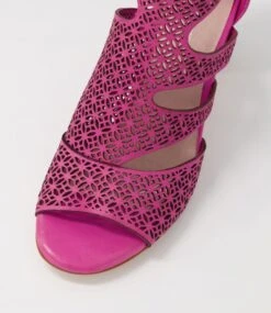 Callme Fuchsia Leather Sandals -Lynx Shoes Shop DF11368P22LE 5