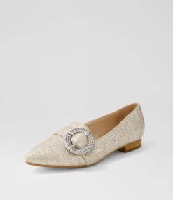 Denira Silver Wash Woven Loafers -Lynx Shoes Shop DF11397SBKXG 3