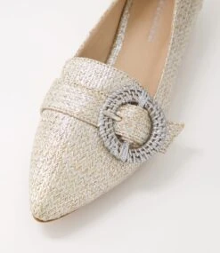 Denira Silver Wash Woven Loafers -Lynx Shoes Shop DF11397SBKXG 5