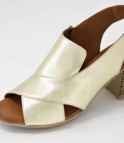 Wondir Pale Gold Leather Sandals -Lynx Shoes Shop DF11476F39LE 6