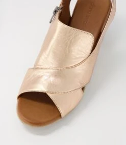 Wondir Rose Gold Leather Sandals -Lynx Shoes Shop DF11476M63LE 5