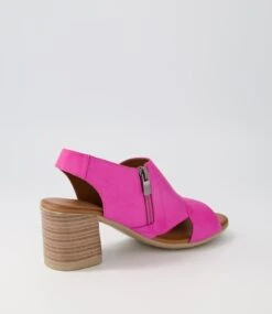 Wondir Fuchsia Leather Sandals -Lynx Shoes Shop DF11476P22LE 4