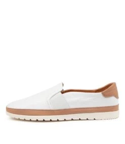 Aisling White-dk Tan Lthr