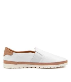 Aisling White-dk Tan Lthr -Lynx Shoes Shop DF11614WHYLE 5