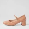 Cartia Dark Nude Patent Leather Mary Jane Heels -Lynx Shoes Shop DF11634NJDPL 2
