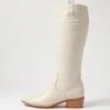 Giddy Oatmilk Leather Knee High Boots -Lynx Shoes Shop DF11662KOALE 2