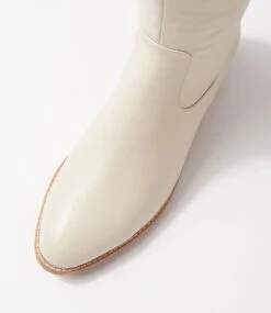 Giddy Oatmilk Leather Knee High Boots -Lynx Shoes Shop DF11662KOALE 5