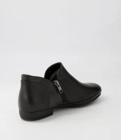 Ochand Black Leather Snake Ankle Boots 9 Ochand Black Leather Snake Ankle Boots -Lynx Shoes Shop DF11670BLAJL 4