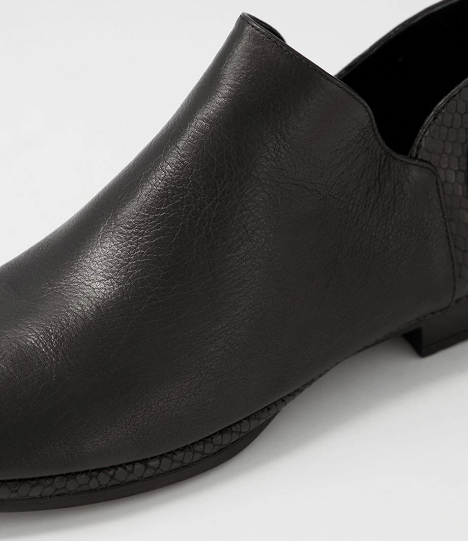 Ochand Black Leather Snake Ankle Boots 7 Ochand Black Leather Snake Ankle Boots - Image 5