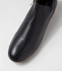 Ochand Navy Blue Leather Snake Ankle Boots -Lynx Shoes Shop DF11670DBZJL 5