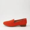 Temimie Orange Suede Flat Shoes -Lynx Shoes Shop DF11687ORASU 2