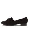 Tarry Black Suede Flat Shoes -Lynx Shoes Shop DF11688BLASU 4