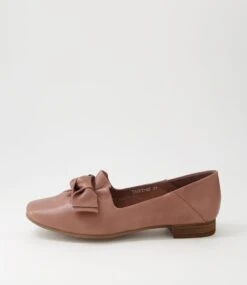 Tarry Rosewood Leather Flat Shoes