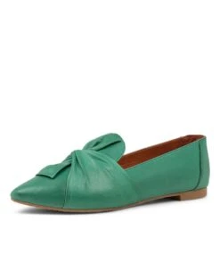 Lunna Emerald Leather Loafers 8 Lunna Emerald Leather Loafers -Lynx Shoes Shop DF11735H15LE 2
