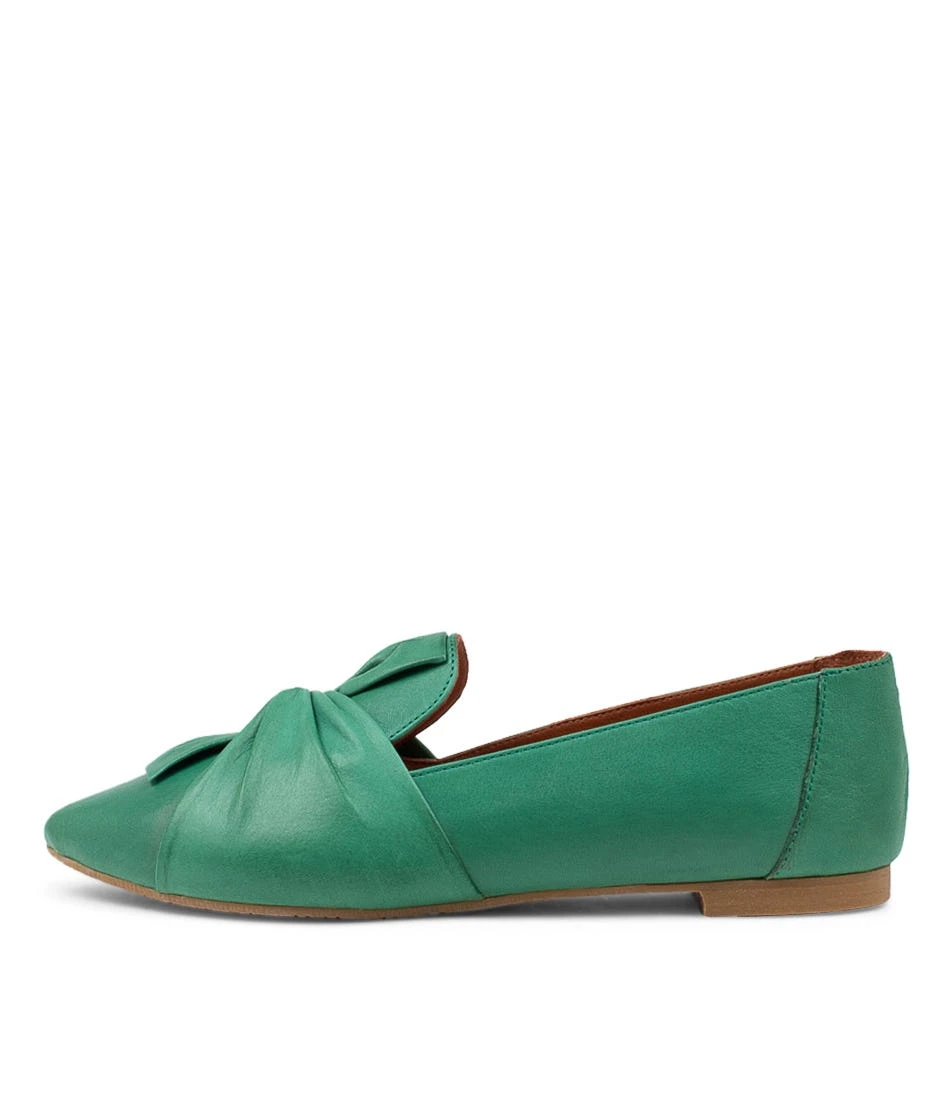 Lunna Emerald Leather Loafers 3 Lunna Emerald Leather Loafers