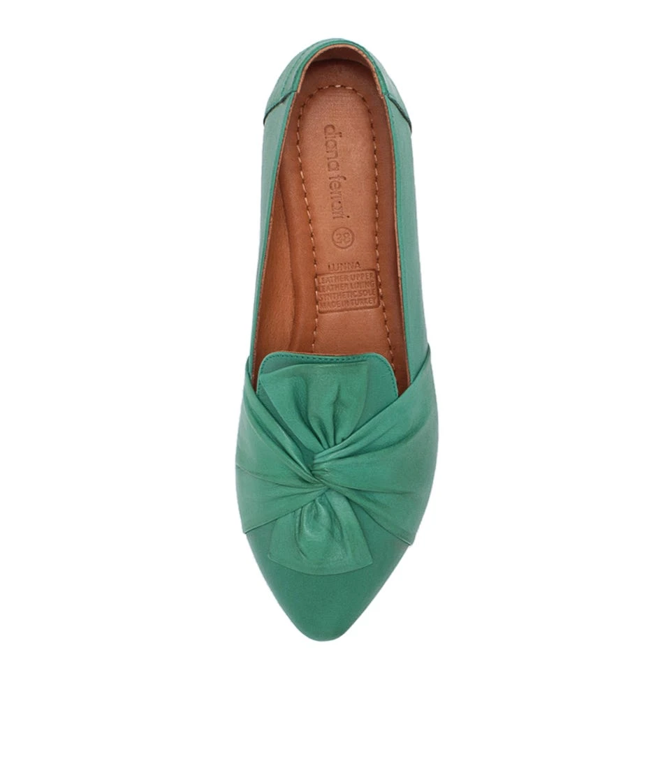 Lunna Emerald Leather Loafers 7 Lunna Emerald Leather Loafers - Image 5