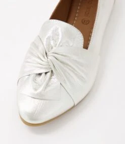 Lunna Silver Leather Loafers -Lynx Shoes Shop DF11735SILLE 5