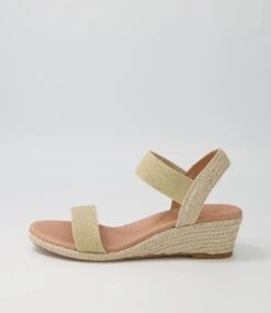 Helina Platinum Metallic Elastic Sandals