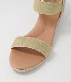 Helina Platinum Metallic Elastic Sandals -Lynx Shoes Shop DF11788MKZ29 5