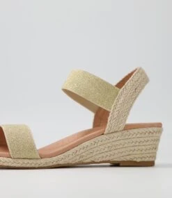 Helina Platinum Metallic Elastic Sandals -Lynx Shoes Shop DF11788MKZ29 6