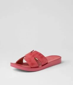 Nokker Fuchsia Leather Slides -Lynx Shoes Shop DF11817IAFLE 3