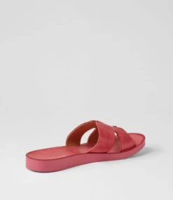 Nokker Fuchsia Leather Slides -Lynx Shoes Shop DF11817IAFLE 4